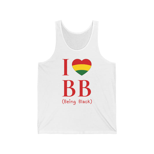 I Heart Being Black, red text, Tank Top