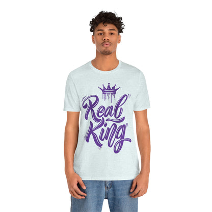 Real King, purple text, T-Shirt