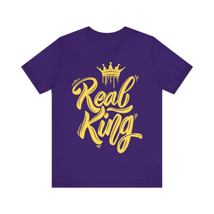 Real King, gold text, T-Shirt