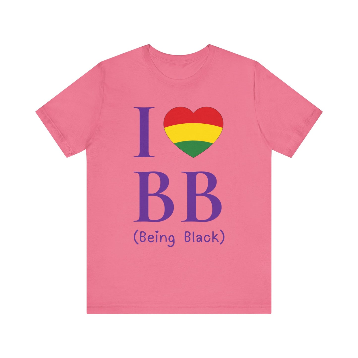 I Heart Being Black, purple text, T-Shirt