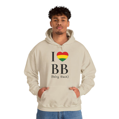 I Heart Being Black, black text, Hoodie