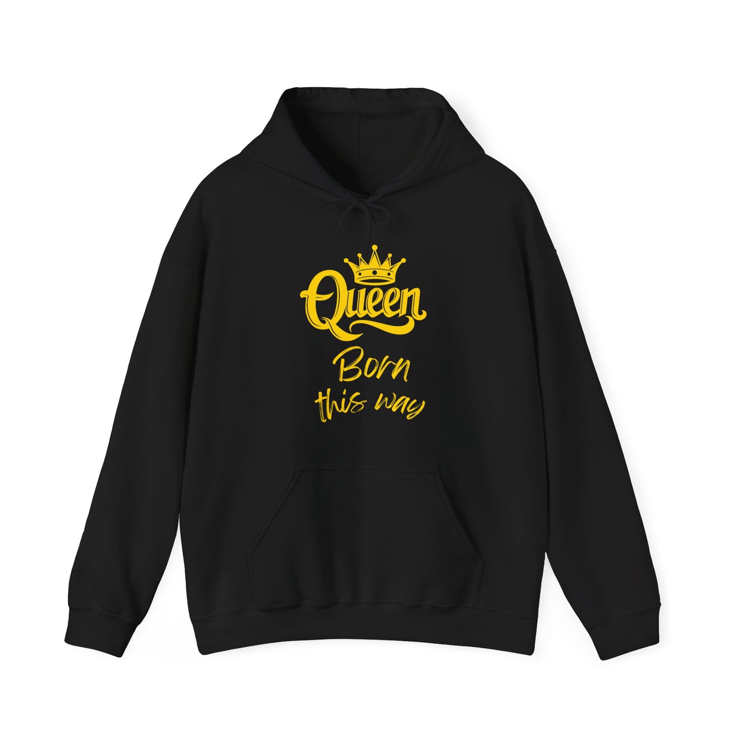 Queen-Born This Way, gold text, Hoodie