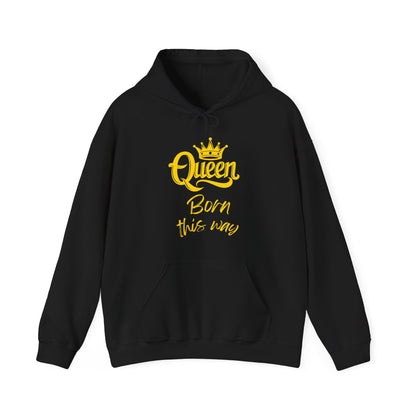 Queen-Born This Way, gold text, Hoodie