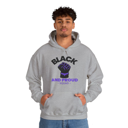 Black and Proud, Always, with purple fill, Hoodie