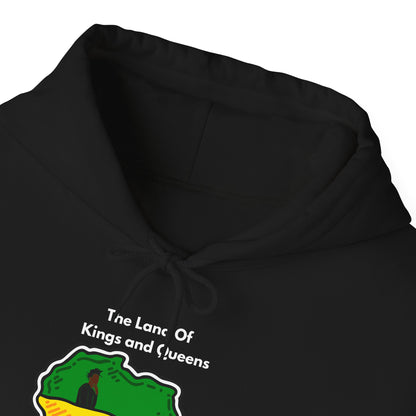 The Land Of King's and Queen's, white text, Hoodie