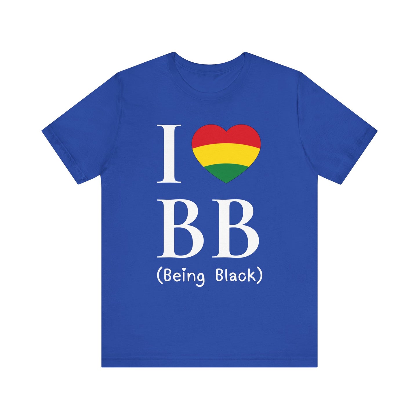 I Heart Being Black, white text, T-Shirt