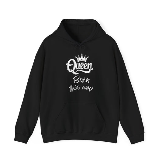 Queen-Born This Way, white text, Hoodie